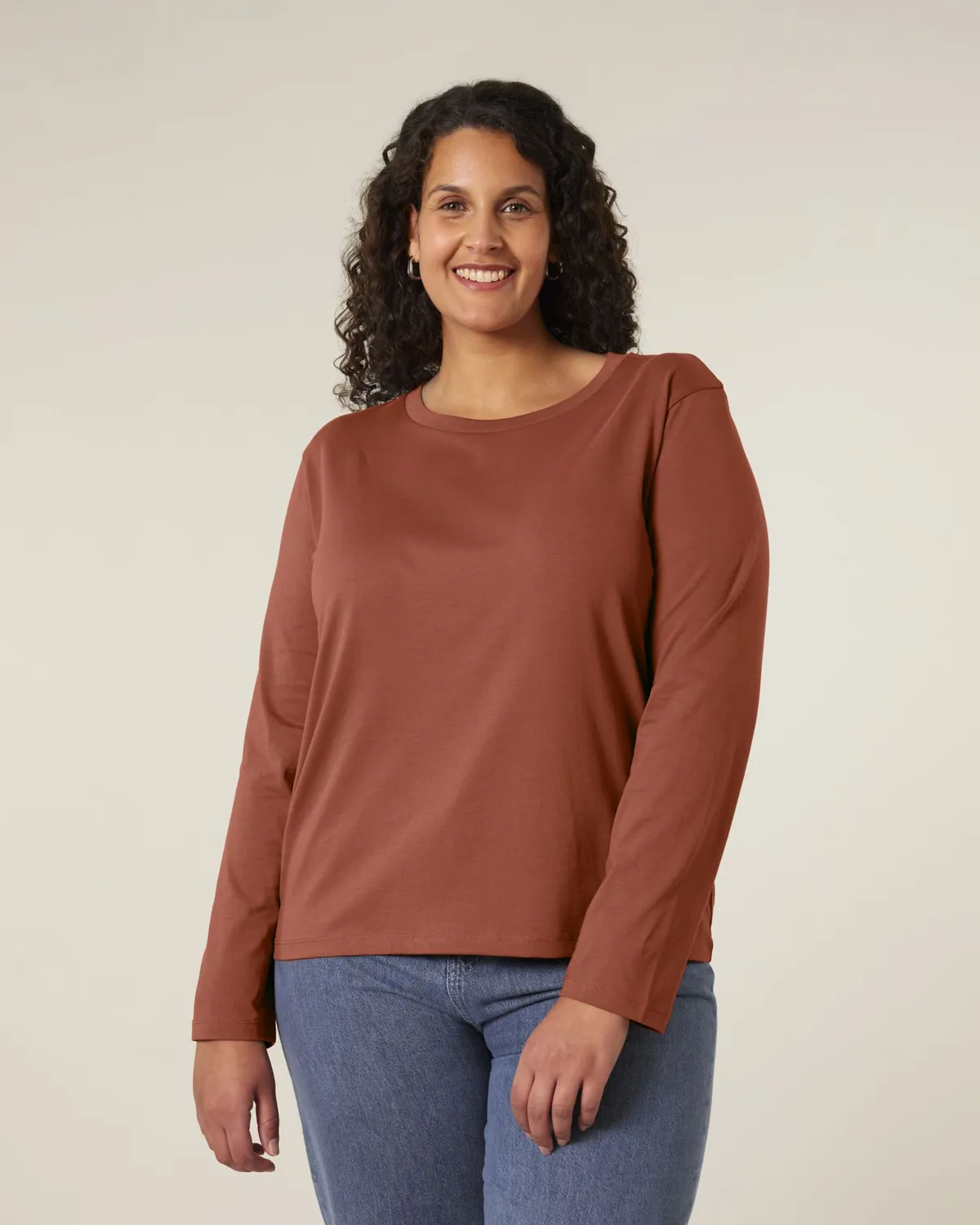 Stella Muser Long Sleeve in heritage brown, voorkant