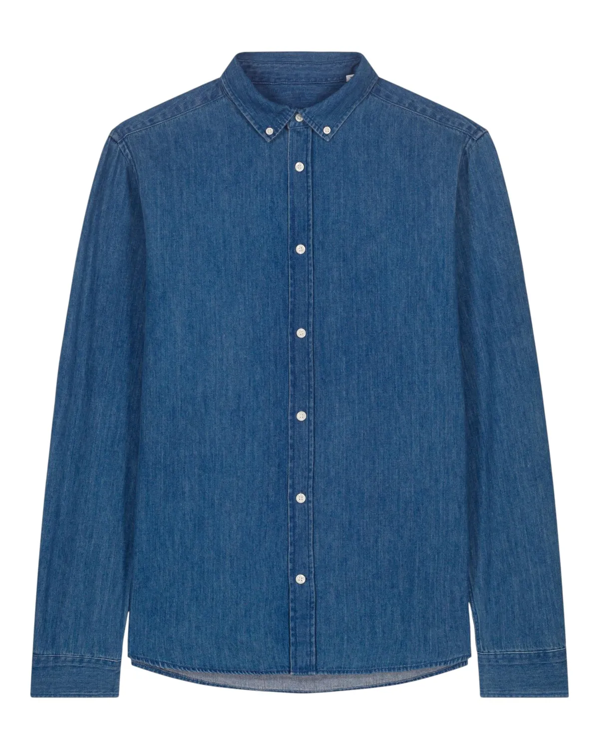 Stanley Denim Shirt in mid wash, zonder model