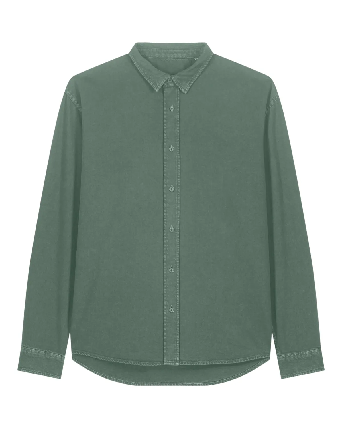 Worker Shirt in g. dyed green bay, zonder model