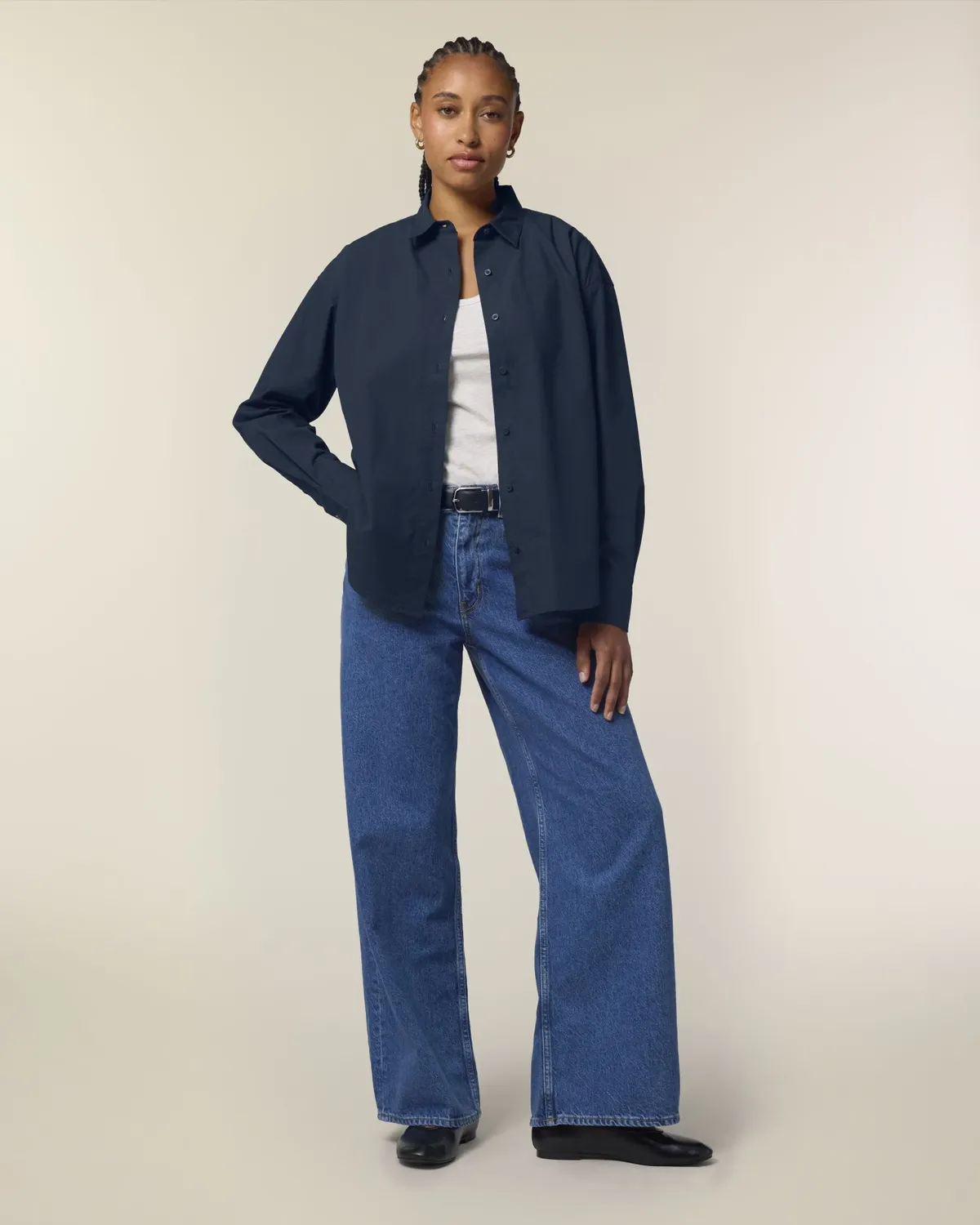 Stella Styler Shirt in french navy, voorkant