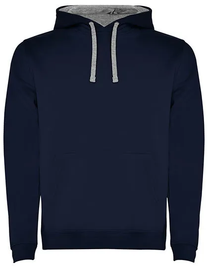 Urban Hooded Sweatshirt in navy blue 55/heather grey 58