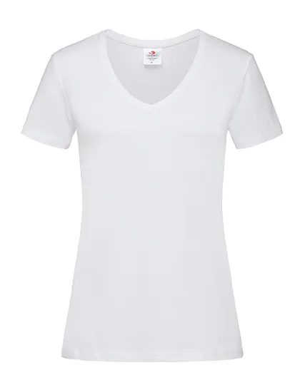 Classic-T V-Neck for women in white