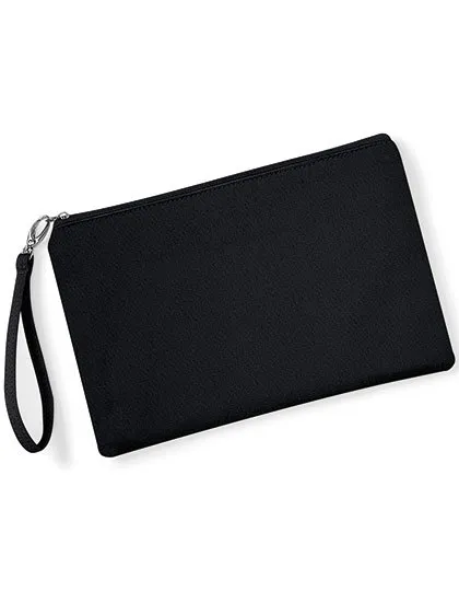 Canvas Wristlet Pouch in black/black
