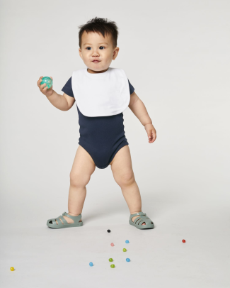 Baby Bib in white, voorkant